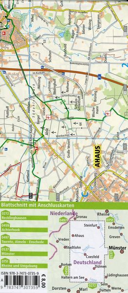 Produktbild: Region Baumberge, Ahaus - Coesfeld - Haltern a. See 1:50 000