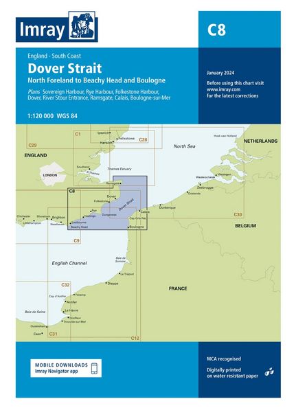 Produktbild: C8 Dover Strait, Imray Chart