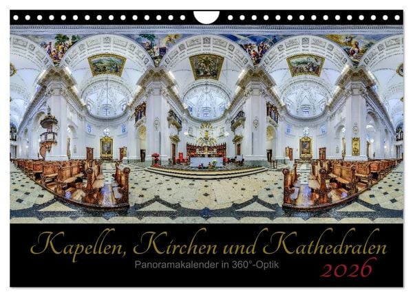 Kapellen, Kirchen und Kathedralen 2026 (Wandkalender 2026 DIN A4 quer), CALVENDO Monatskalender