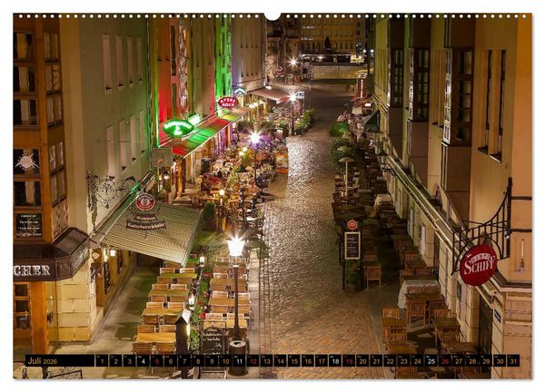 Produktbild: Eine Nacht in Dresden (Wandkalender 2026 DIN A2 quer), CALVENDO Monatskalender