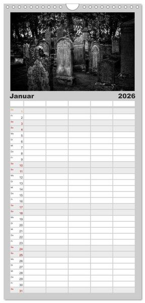 Produktbild: Familienplaner 2026 - Gothic Fantasy mit 5 Spalten (Wandkalender, 21 x 45 cm) CALVENDO