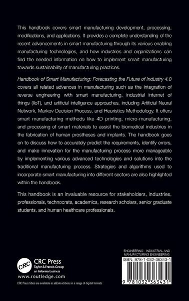 Produktbild: Handbook of Smart Manufacturing