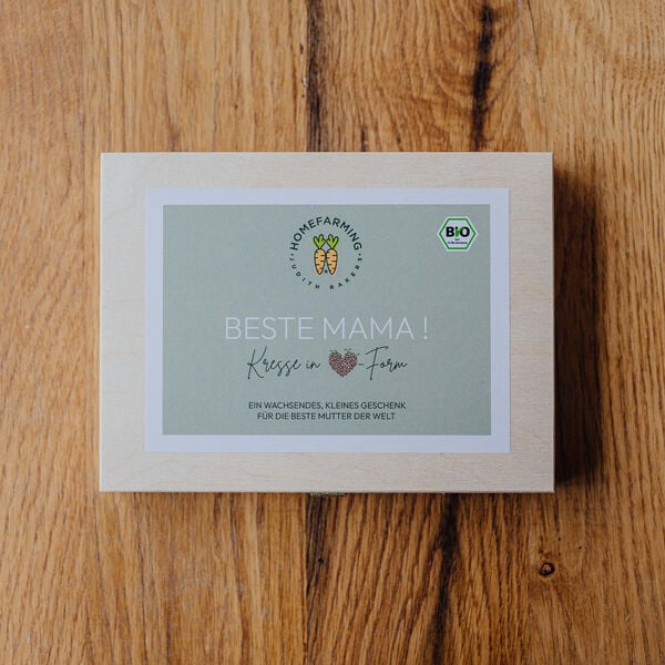 Produktbild: Bio-Saatgutbox Kresseherz "Beste Mama"