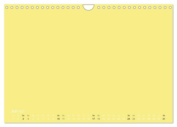 Produktbild: Bastelkalender - Gelb (Wandkalender 2027 DIN A4 quer), CALVENDO Monatskalender