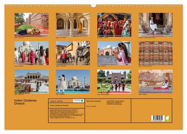 Produktbild: Indien Goldenes Dreieck (Wandkalender 2027 DIN A2 quer), CALVENDO Monatskalender