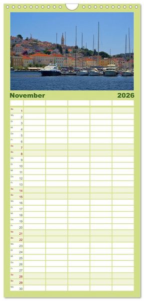 Produktbild: Familienplaner 2026 - Kvarner Golf - Kroatien mit 5 Spalten (Wandkalender, 21 x 45 cm) CALVENDO