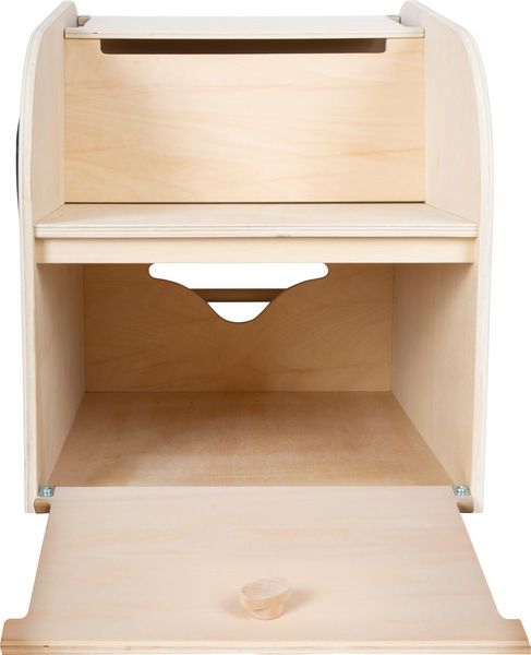Produktbild: Small foot 12423 - Spielzeugbox mit Sitz und Rollen Elefant Wildlife, Holz/Filz, Ma&szlig;e: 63x51x41cm