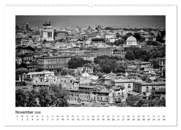 Produktbild: ROM Monochrom (hochwertiger Premium Wandkalender 2026 DIN A2 quer), Kunstdruck in Hochglanz