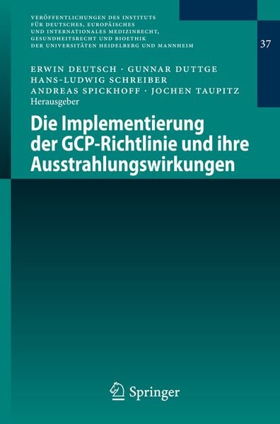 Produktbild: Die Implementierung der GCP-Richtlinie und ihre Ausstrahlungswirkungen