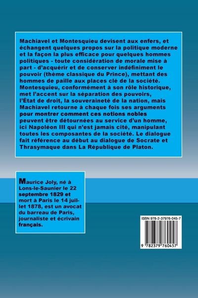 Produktbild: Dialogue aux enfers entre Machiavel et Montesquieu