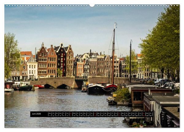 Produktbild: Amsterdam - Impressionen aus dem Grachtengordel (Wandkalender 2026 DIN A2 quer), CALVENDO Monatskalender