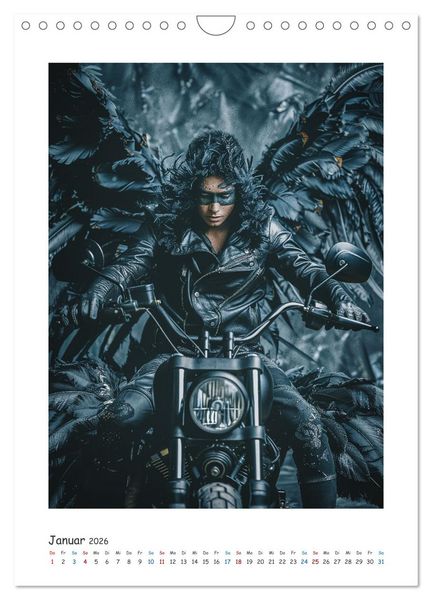 Produktbild: Freiheit auf zwei R&auml;dern - Die Abenteuer der Angel-Biker (Wandkalender 2026 DIN A4 hoch), CALVENDO Monatskalender