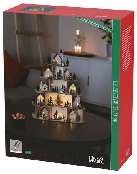 Produktbild: Konstsmide 3205-100 LED-Silhouette Dorf Warmwei&szlig; LED Natur
