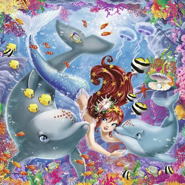 Produktbild: Kinderpuzzle 3x49 Teile - Bezaubernde Meerjungfrauen