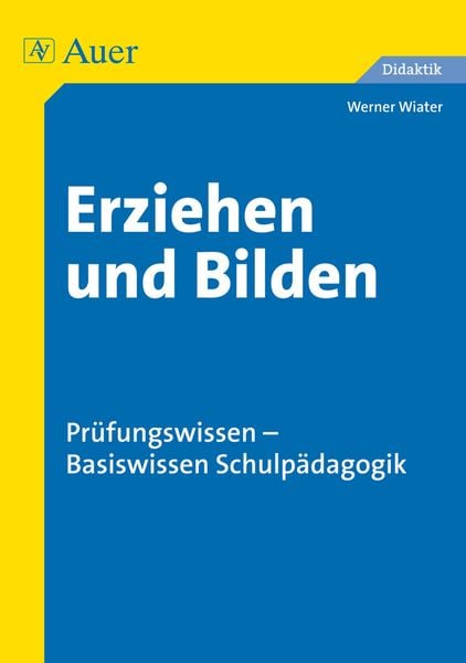 Produktbild: Erziehen und Bilden