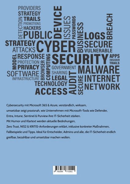 Produktbild: Cybersecurity mit Microsoft 365 & Azure, verst&auml;ndlich, wirksam, umsetzbar: