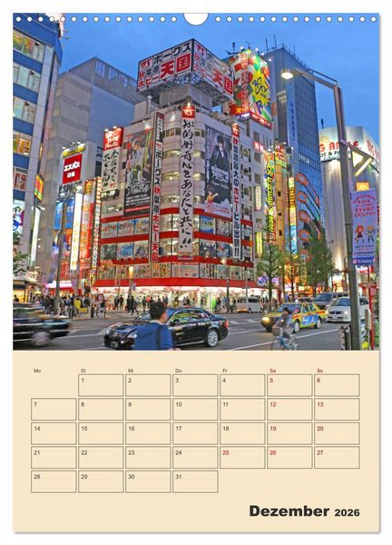 Produktbild: Tokio - Terminplaner (Wandkalender 2026 DIN A3 hoch), CALVENDO Monatskalender