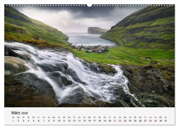 Produktbild: Naturschauspiel Wasserfall: Europas flie&szlig;ende Kunstwerke (Wandkalender 2026 DIN A2 quer), CALVENDO Monatskalender