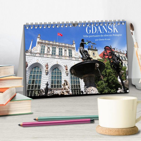 Produktbild: GDANSK - Ville portuaire de r&ecirc;ve en Pologne (Calendrier de bureau 2026 DIN A5 vertical), CALVENDO calendrier mensuel