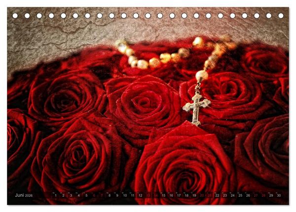 Produktbild: Gothic Rose - Rosen aus dem Garten der Finsternis (Tischkalender 2026 DIN A5 quer), CALVENDO Monatskalender