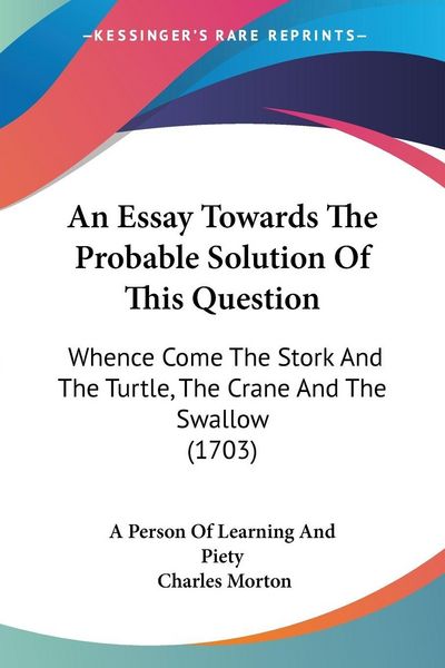 Produktbild: An Essay Towards The Probable Solution Of This Question