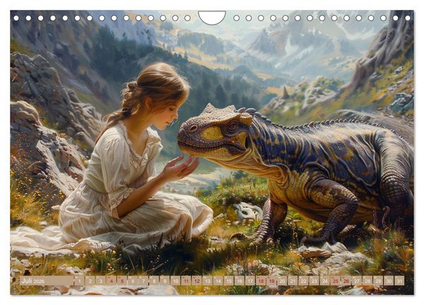 Produktbild: Meine Freunde sind Dinosaurier (Wandkalender 2026 DIN A4 quer), CALVENDO Monatskalender