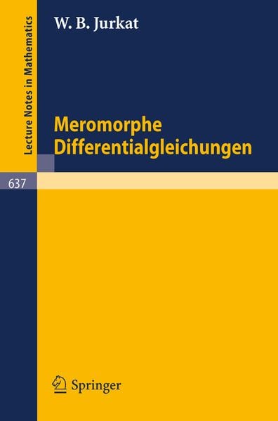 Produktbild: Meromorphe Differentialgleichungen