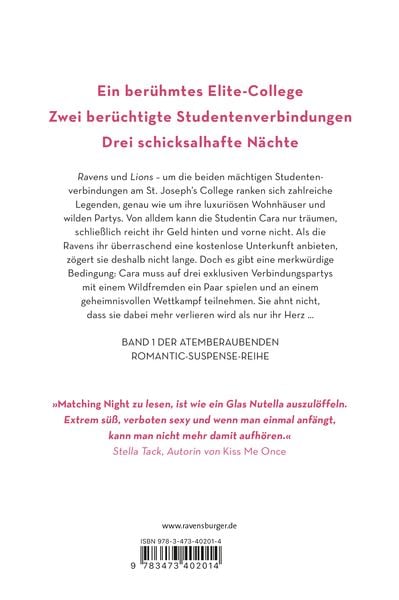 Produktbild: Matching Night, Band 1: Küsst du den Feind? (Gewinner des Lovelybooks-Leserpreises 2021)