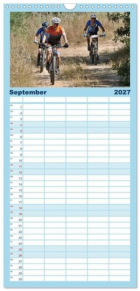 Produktbild: Familienplaner 2027 - Liebe zum Fahrrad mit 5 Spalten (Wandkalender, 21 x 45 cm) CALVENDO
