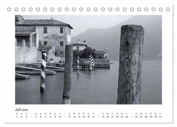Produktbild: Limone sul Garda schwarzwei&szlig; (Tischkalender 2026 DIN A5 quer), CALVENDO Monatskalender