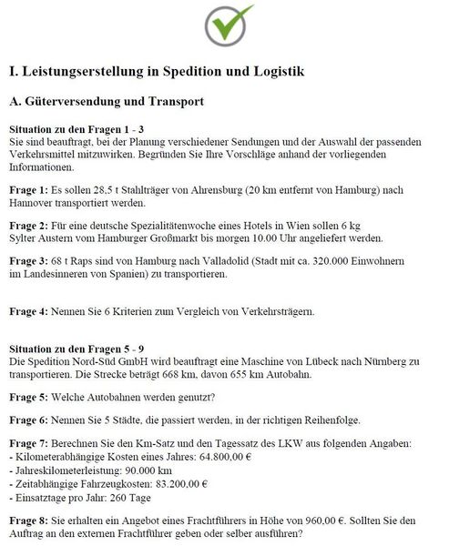 Produktbild: Top-Pr&uuml;fung Kauffrau / Kaufmann f&uuml;r Spedition und Logistikdienstleistung - 360 &Uuml;bungsaufgaben f&uuml;r die Abschlu&szlig;pr&uuml;fung