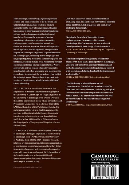 Produktbild: The Cambridge Dictionary of Linguistics