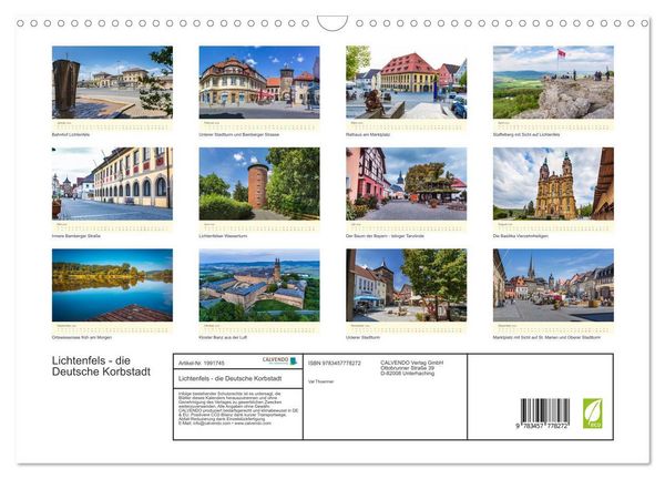 Produktbild: Lichtenfels - die Deutsche Korbstadt (Wandkalender 2026 DIN A3 quer), CALVENDO Monatskalender