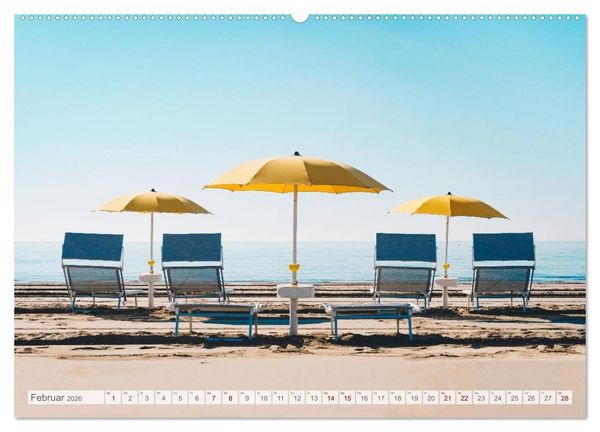 Produktbild: Lignano in Italien. Sommer Strand und Meer (hochwertiger Premium Wandkalender 2026 DIN A2 quer), Kunstdruck in Hochglanz