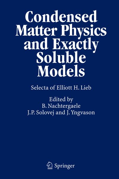 Produktbild: Condensed Matter Physics and Exactly Soluble Models