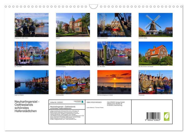 Produktbild: Neuharlingersiel - Ostfrieslands sch&ouml;nstes Hafenst&auml;dtchen (Wandkalender 2026 DIN A3 quer), CALVENDO Monatskalender