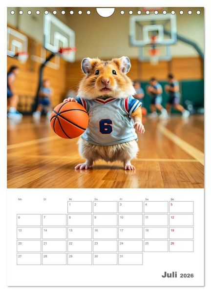 Produktbild: School Hamster - Eifrige KI Hamster pr&auml;sentieren ihre Hamsterschule (Wandkalender 2026 DIN A4 hoch), CALVENDO Monatskalender
