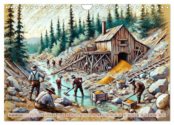 Produktbild: Auf den Spuren des Goldes - Vom Goldrausch am Yukon River (Wandkalender 2026 DIN A4 quer), CALVENDO Monatskalender