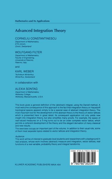 Produktbild: Advanced Integration Theory