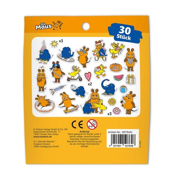 Produktbild: Tr&ouml;tsch Die Maus Soft-Sticker