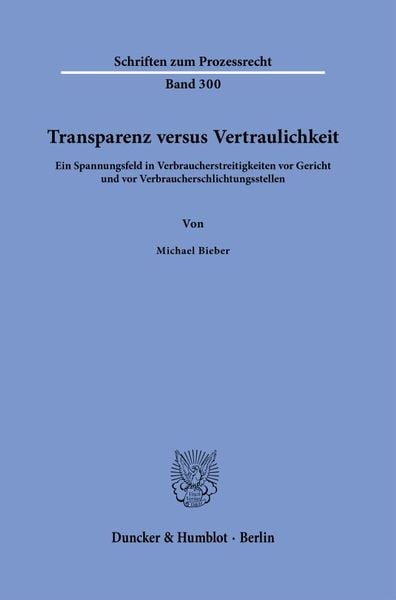 Produktbild: Transparenz versus Vertraulichkeit
