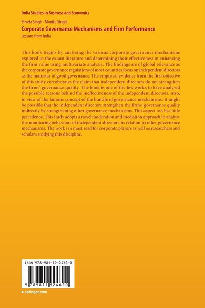 Produktbild: Corporate Governance Mechanisms and Firm Performance