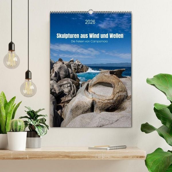 Produktbild: Skulpturen aus Wind und Wellen (Wandkalender 2026 DIN A2 hoch), CALVENDO Monatskalender