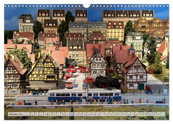 Produktbild: Retrobahnen en miniature (Wandkalender 2026 DIN A3 quer), CALVENDO Monatskalender