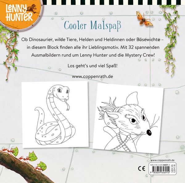 Produktbild: Abenteuer-Malblock: 32 coole Motive (Lenny Hunter)