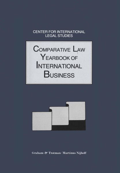 Produktbild: Comparative Law Yearbook of International Business