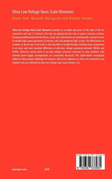 Produktbild: Ultra-Low Voltage Nano-Scale Memories