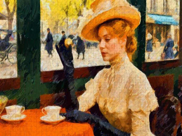Produktbild: CALVENDO Puzzle T&auml;nzerinnen waren ein beliebtes Motiv f&uuml;r Edgar Degas, aber auch diese elegante Dame h&auml;tte ihn als Motiv gereizt. | 1000 Teile Lege-Gr&ouml;&szlig;e 64x48cm Foto-Puzzle f&uuml;r gl&uuml;ckliche Stunden