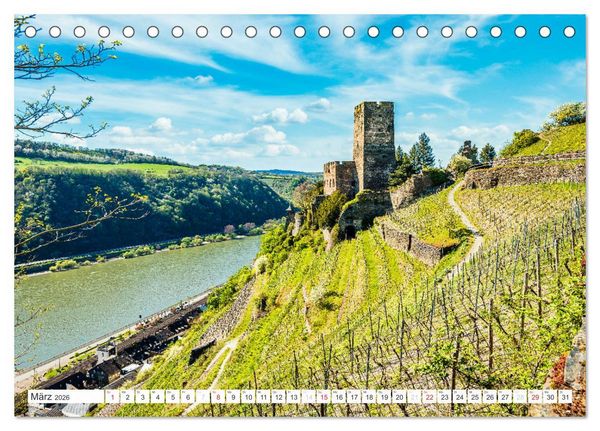 Produktbild: Kaub - Romantische Stadt am Rhein (Tischkalender 2026 DIN A5 quer), CALVENDO Monatskalender