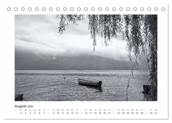 Produktbild: Limone sul Garda schwarzwei&szlig; (Tischkalender 2026 DIN A5 quer), CALVENDO Monatskalender